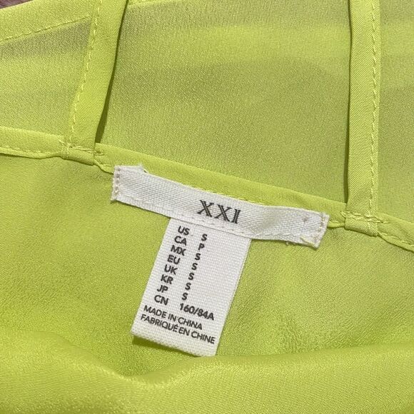 Forever 21 Neon yellow tank size S - Picture 5 of 6